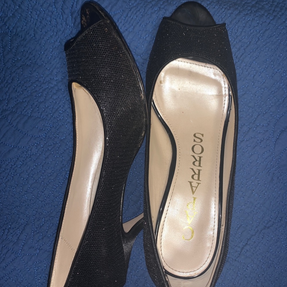 Black Sparkly Caparros Heels
